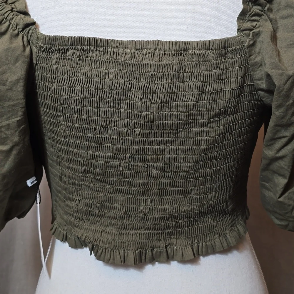 Jason Wu cropped puff sleeve top - Picture 5 of 11